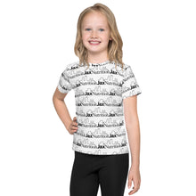 Load image into Gallery viewer, Jax Nutrition Black Logo Everywhere Kids crew neck t-shirt