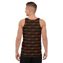 Load image into Gallery viewer, Jax Nutrition Orange Logo Everywhere Unisex Black Tank Top