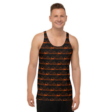 Load image into Gallery viewer, Jax Nutrition Orange Logo Everywhere Unisex Black Tank Top