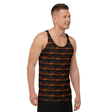 Load image into Gallery viewer, Jax Nutrition Orange Logo Everywhere Unisex Black Tank Top