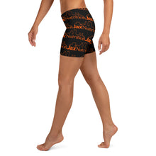 Load image into Gallery viewer, Jax Nutrition Orange Logo Everywhere on Balck Shorts