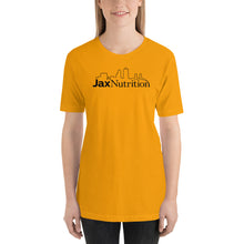 Load image into Gallery viewer, Jax Nutrition Black Logo Short-Sleeve Unisex Premium T-Shirt (Bella + Canvas 3001)