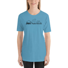 Load image into Gallery viewer, Jax Nutrition Black Logo Short-Sleeve Unisex Premium T-Shirt (Bella + Canvas 3001)