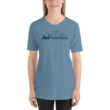 Load image into Gallery viewer, Jax Nutrition Black Logo Short-Sleeve Unisex Premium T-Shirt (Bella + Canvas 3001)