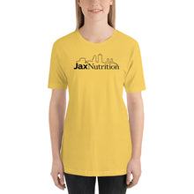 Load image into Gallery viewer, Jax Nutrition Black Logo Short-Sleeve Unisex Premium T-Shirt (Bella + Canvas 3001)