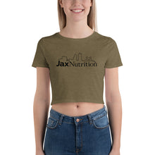 Load image into Gallery viewer, Jax Nutrition Black Logo Women's Crop Tee | Bella + Canvas 6681