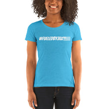Load image into Gallery viewer, Jax Nutrition White #fueledbyjax Women's Tri-Blend Tee (Bella + Canvas 8413)