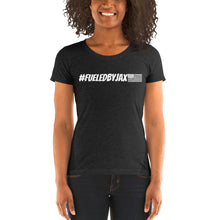 Load image into Gallery viewer, Jax Nutrition White #fueledbyjax Women's Tri-Blend Tee (Bella + Canvas 8413)