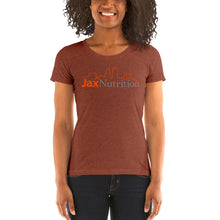 Load image into Gallery viewer, Jax Nutrition Full Color Logo Ladies' short sleeve t-shirt (Bella + Canvas 8413)