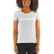 Load image into Gallery viewer, Jax Nutrition White #fueledbyjax Women's Tri-Blend Tee (Bella + Canvas 8413)