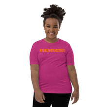 Load image into Gallery viewer, Jax Nutrition Orange #fueledbyjax Youth Short Sleeve Premium Tee (Bella + Canvas 3001Y)
