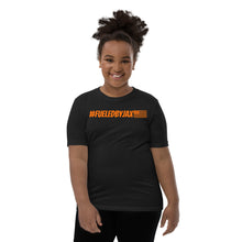 Load image into Gallery viewer, Jax Nutrition Orange #fueledbyjax Youth Short Sleeve Premium Tee (Bella + Canvas 3001Y)