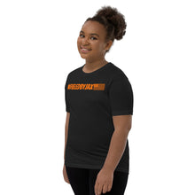 Load image into Gallery viewer, Jax Nutrition Orange #fueledbyjax Youth Short Sleeve Premium Tee (Bella + Canvas 3001Y)