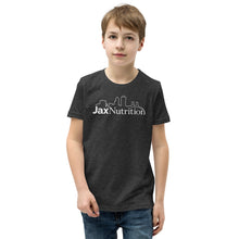 Load image into Gallery viewer, Jax Nutrition White Logo Youth Short Sleeve T-Shirt ( Bella + Canvas 3001Y)