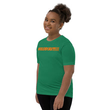 Load image into Gallery viewer, Jax Nutrition Orange #fueledbyjax Youth Short Sleeve Premium Tee (Bella + Canvas 3001Y)