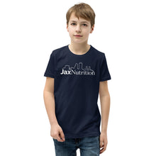 Load image into Gallery viewer, Jax Nutrition White Logo Youth Short Sleeve T-Shirt ( Bella + Canvas 3001Y)