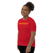 Load image into Gallery viewer, Jax Nutrition Orange #fueledbyjax Youth Short Sleeve Premium Tee (Bella + Canvas 3001Y)