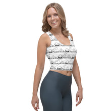 Load image into Gallery viewer, Jax Nutrition Black Logo Everywhere Crop Top
