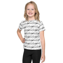Load image into Gallery viewer, Jax Nutrition Black Logo Everywhere Kids crew neck t-shirt
