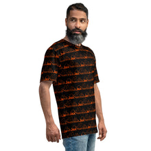 Load image into Gallery viewer, Jax Nutrition Orange Logo Everywhere on Men&#39;s Black T-shirt
