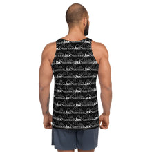 Load image into Gallery viewer, Jax Nutrition White Logo Everywhere Unisex Black Tank Top
