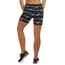 Load image into Gallery viewer, Jax Nutrition White Logo Everywhere on Black Shorts
