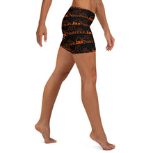 Load image into Gallery viewer, Jax Nutrition Orange Logo Everywhere on Balck Shorts
