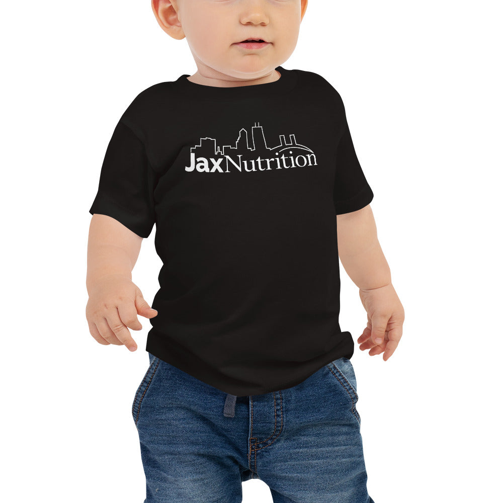Jax Nutrition White Logo Baby Jersey Short Sleeve Premium Tee (Bella + Canvas 3001B)