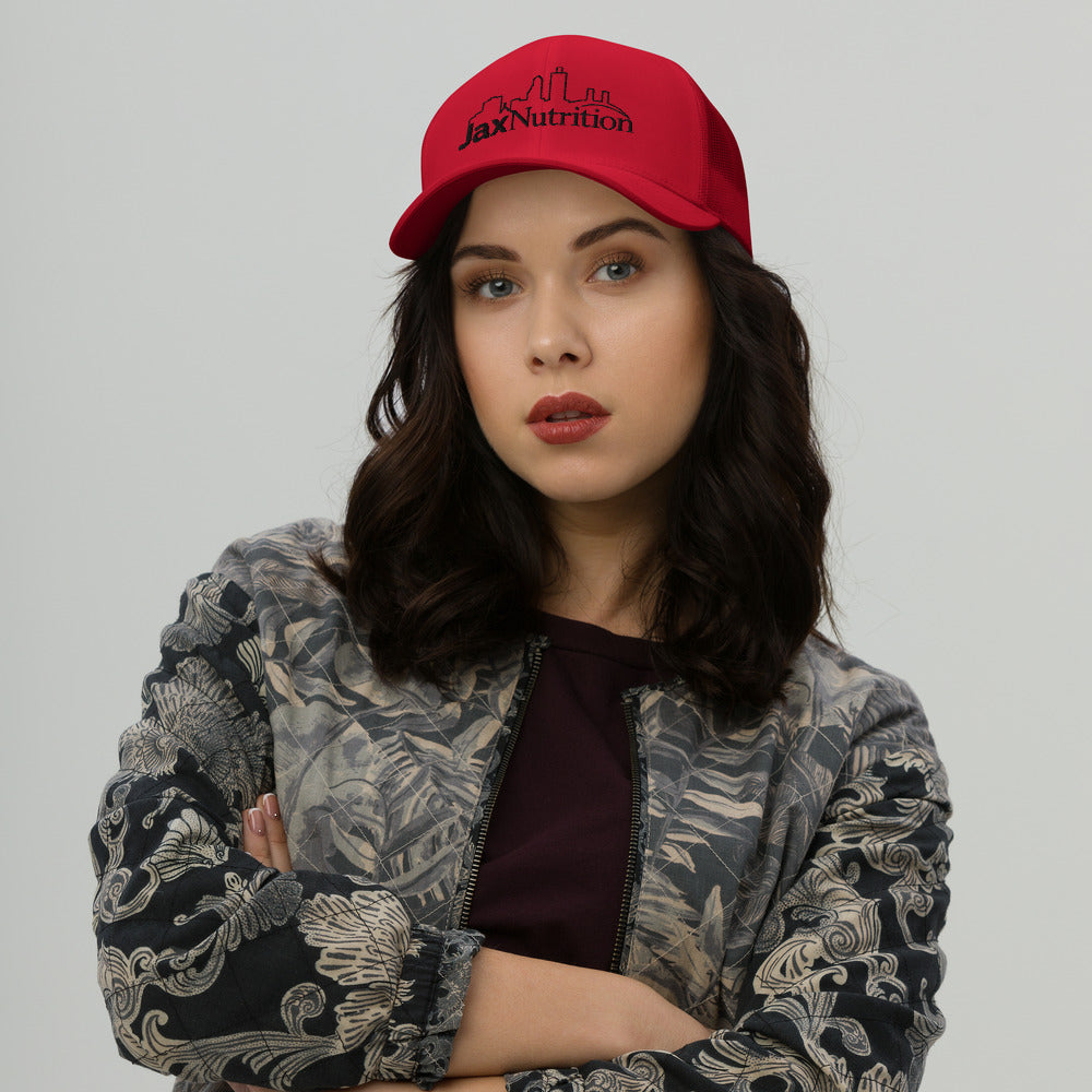 Jax Nutrition Black Logo Trucker Cap