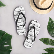 Load image into Gallery viewer, Jax Nutrition Black Logo Everywhere Flip-Flops
