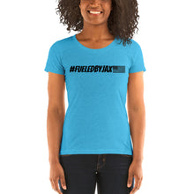 Load image into Gallery viewer, Jax Nutrition Black #fueledbyjax Women&#39;s Tri-Blend Tee | Bella + Canvas 8413
