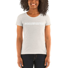 Load image into Gallery viewer, Jax Nutrition White #fueledbyjax Ladies&#39; short sleeve Tri-Blend Tee (Bella + Canvas 8413)
