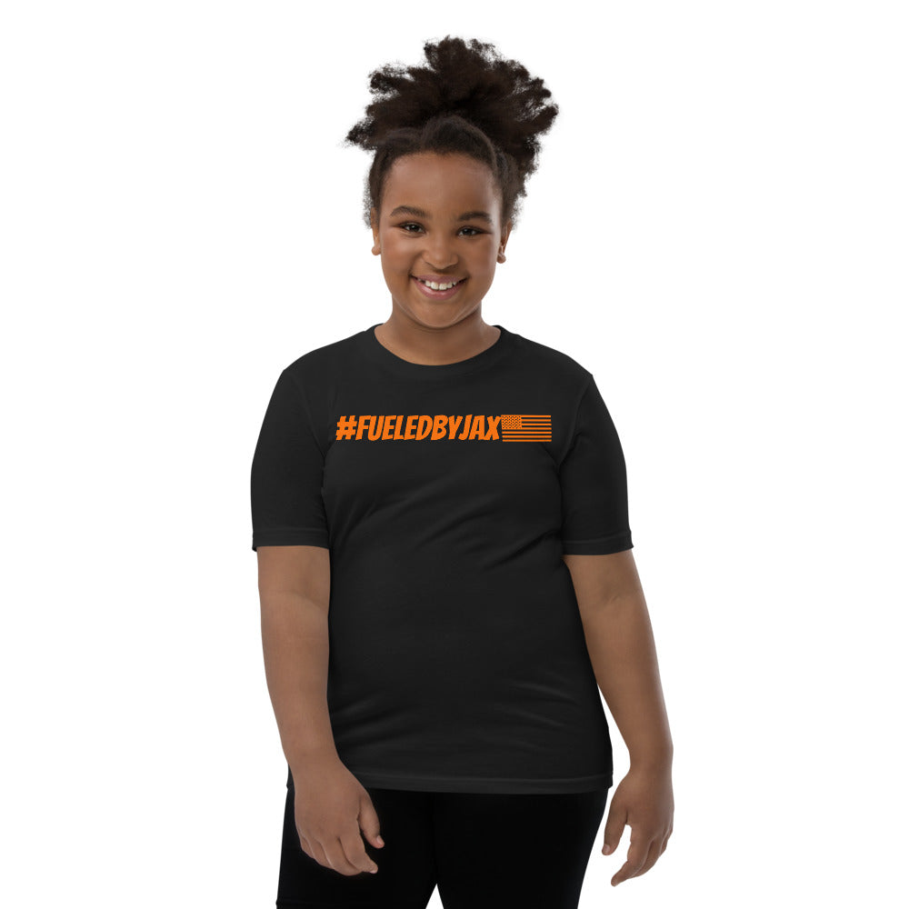 Jax Nutrition Orange #fueledbyjax Youth Short Sleeve Premium Tee (Bella + Canvas 3001Y)
