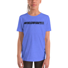 Load image into Gallery viewer, Jax Nutrition Black #fueledbyjax Youth Short Sleeve Premium Tee (Bella + Canvas 3001Y)
